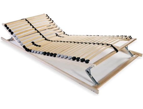 vidaXL Somier de láminas 28 láminas 7 zonas 80x200 cm