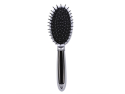 Pincel Para Peinar Cabello Húmedo Y Seco Con Cerdas Suaves Peine De Masaje Herramienta De Peluquería Color Plata