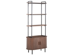 Estante Com 4 Prateleiras Beliani Bradley De Mdf Castanho 80x40x180