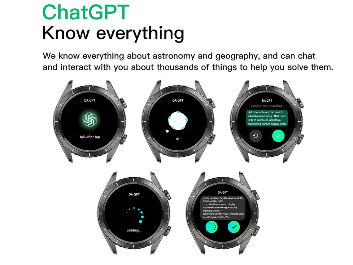 Reloj inteligente con pantalla AMOLED de 1,43 pulgadas, resistencia al agua IP68, recordatorio de salud femenina y chat GPT (azul)