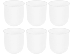 Juego de 6 portaescobillas de plástico resistentes a las manchas con base estable, soporte redondo Slowmoose