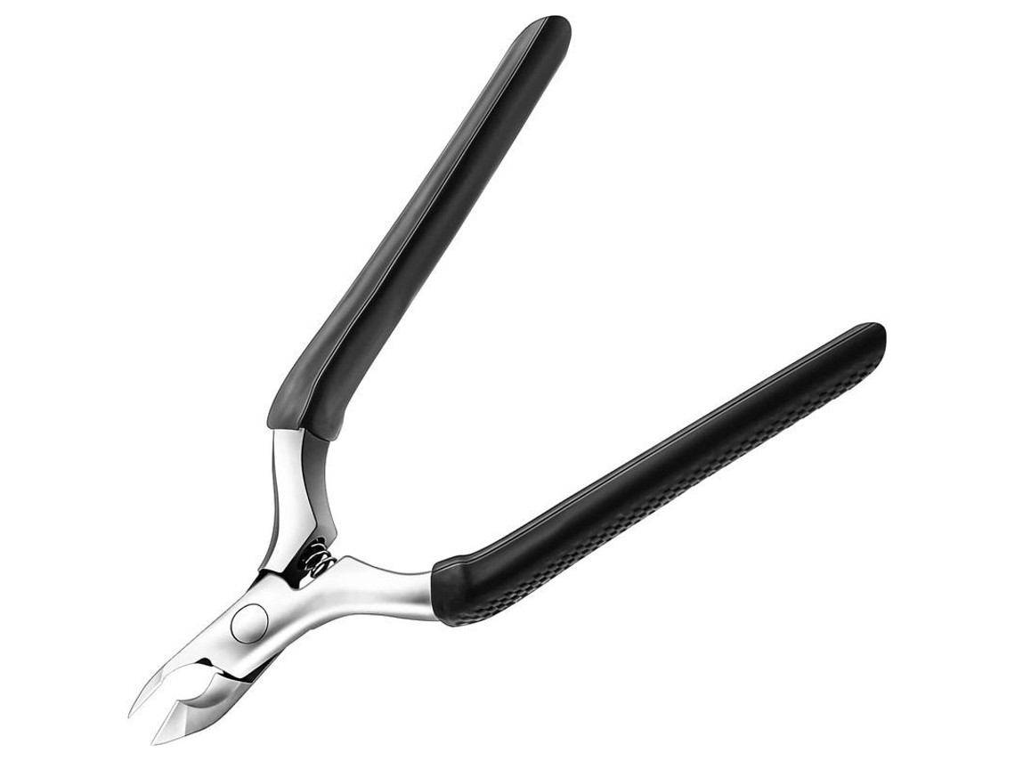Removedor De Cutículas Profesional Para Manicura Y Pedicura: Herramienta Con Cuchilla Afilada Y Mango De Silicona Anticaída (negro).