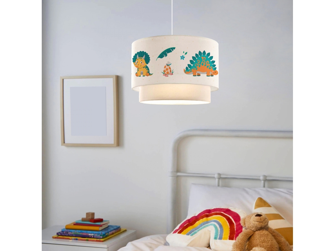 Lámpara de Techo LUX.PRO Lurgan (70 x Ø 30 cm - Tela / Plástico - Blanco)