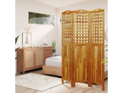 Biombo de 3 paneles | Mampara de madera maciza de acacia (121,5 x 2 x 180 cm) WSD118565 Lovely Home