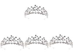 4 Piezas De Tiara Nupcial Brillante Para Fiestas Y Ceremonias De Boda, Tocado Decorativo Para
