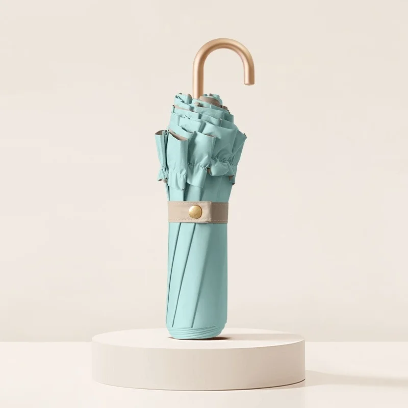 (verde Matcha 8k) Paraguas Portátil De Encaje De Alta Gama Con Protección Solar, Pequeño Parasol Con Protección Uv.