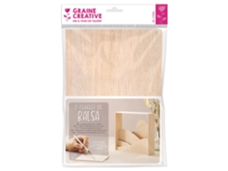5 hojas de madera de balsa A4 2mm GRAINE CRÉATIVE