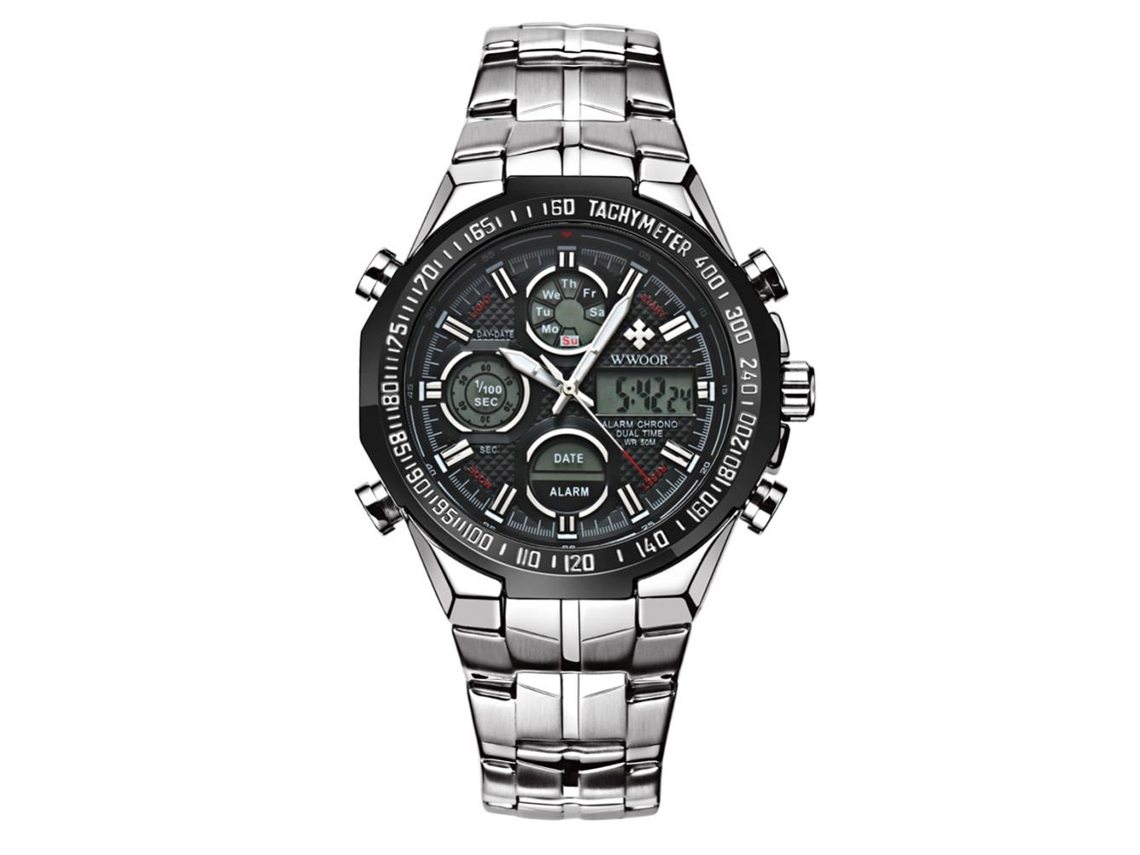Reloj De Pulsera Para Hombre De Moda Con Movimiento De Cuarzo (negro)