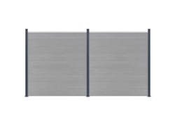 Postes para cerca de aluminio, 3 piezas, 185 cm, gris oscuro, Wsd258661, Lovely Home