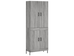 Aparador Alto Madera Contrachapada Gris Sonoma 69.5X34X180 cm VIDAXL