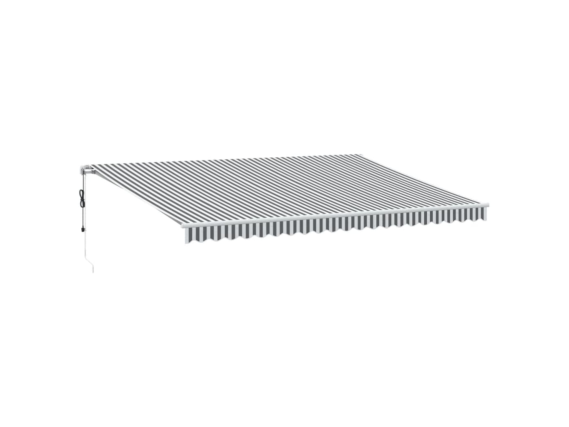 Maison Exclusive - Toldo Retráctil Automático Gris Antracita Y Blanco 500x350 Cm