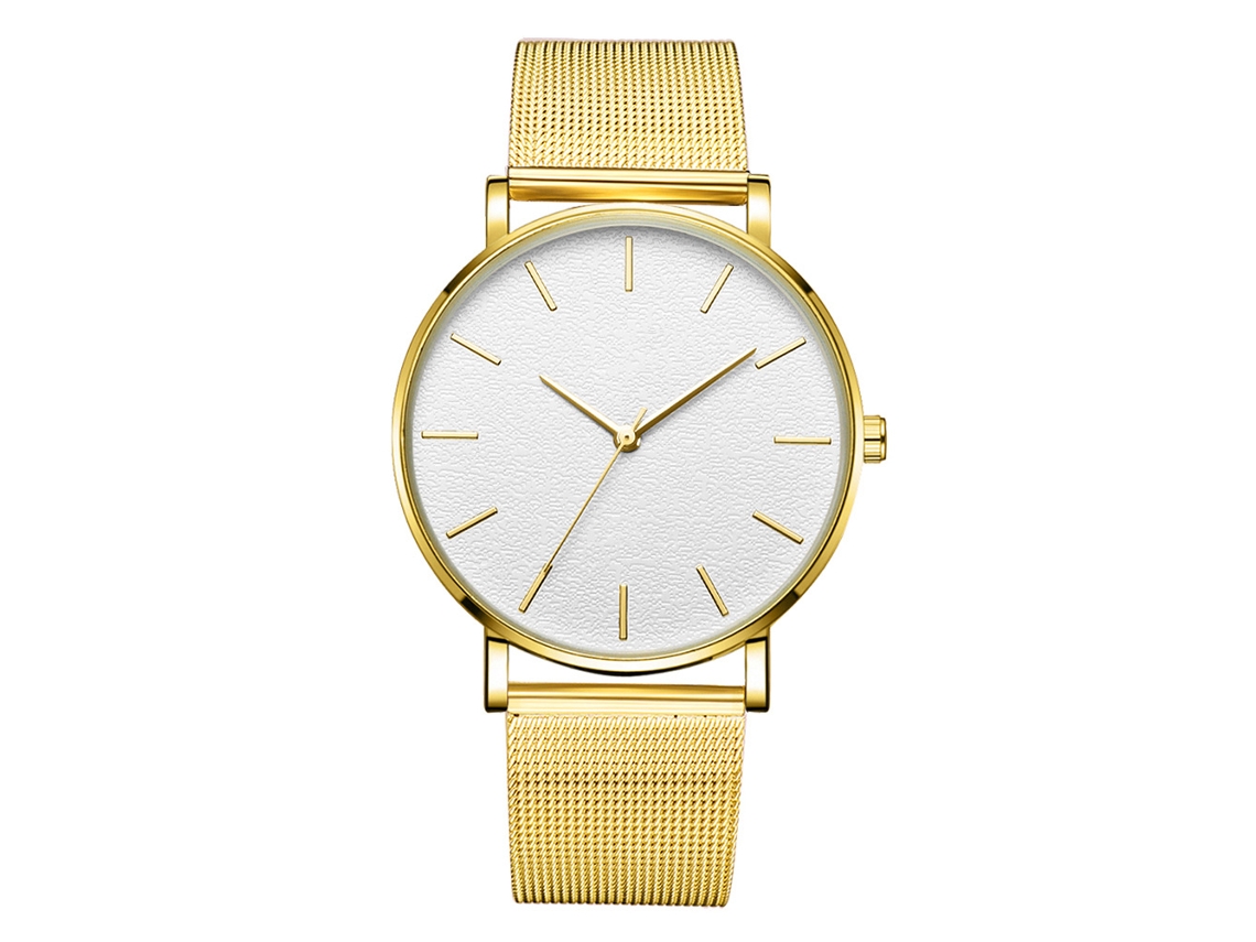 Reloj De Pulsera Zhoulianfa De Cuarzo Con Malla De Acero, Esfera Redonda, Estilo Casual Unisex (verde)