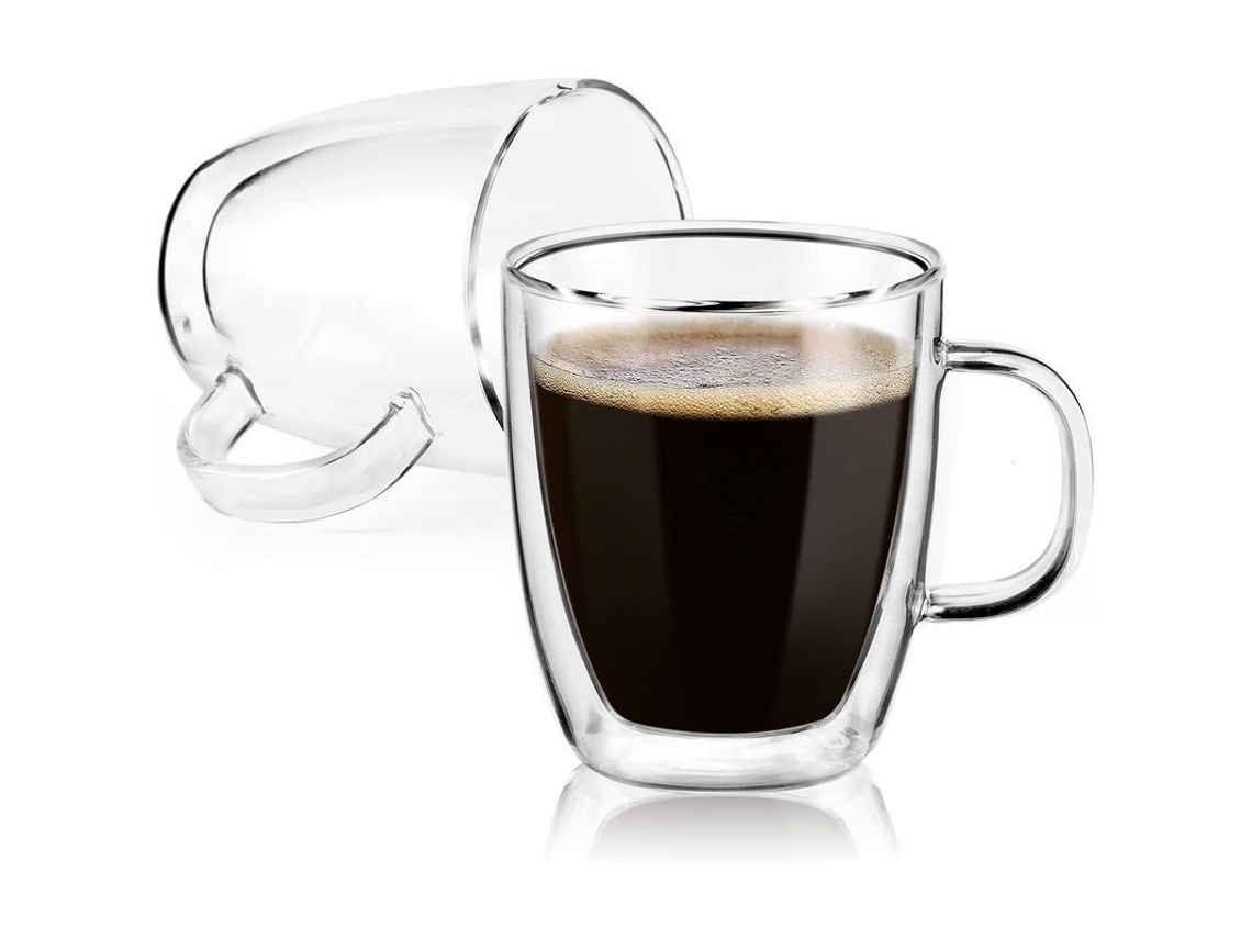 2026da-tazas De Café De Vidrio De Doble Pared, 12 Onzas, Aisladas, Resistentes Al Calor, Para Café, Té, Cappuccino Y Latte