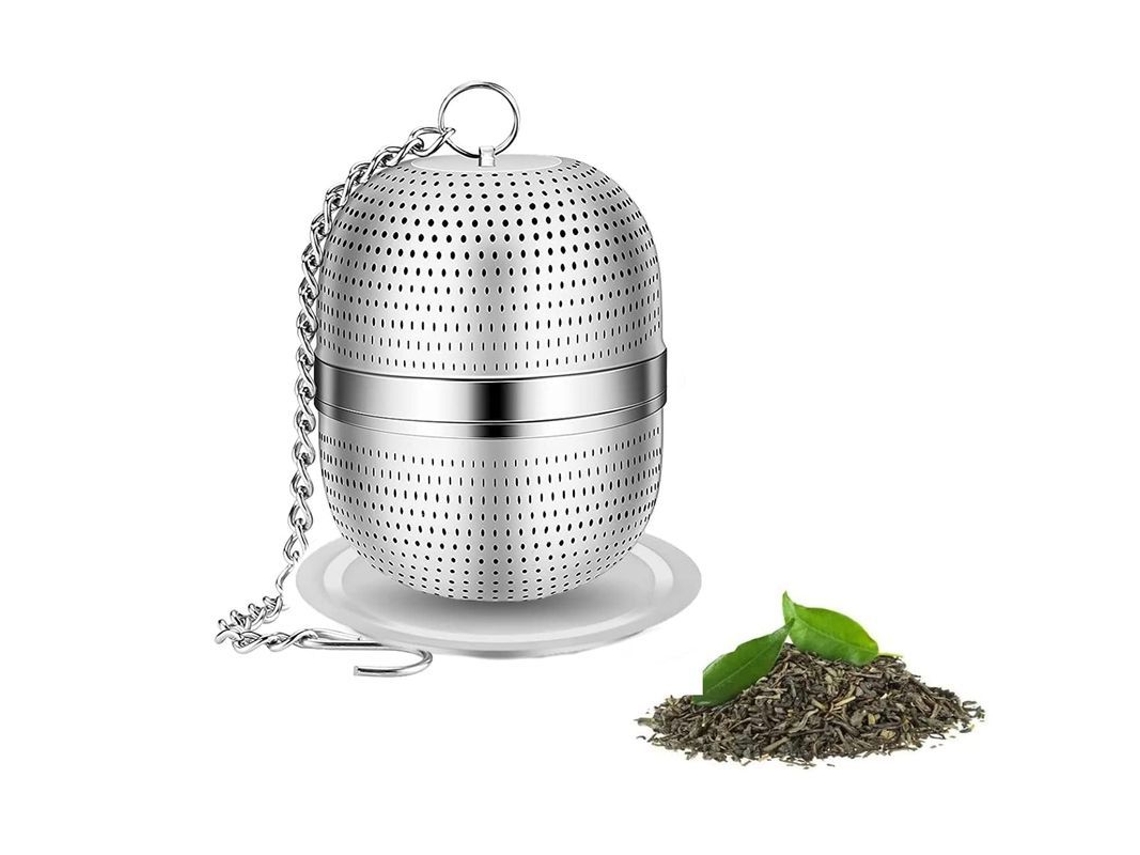 2026da-colador De Té De Acero Inoxidable 304 Para Té Suelo, Red Fina Y Fácil De Limpiar Con Cadena Larga