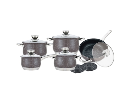 Batería de Cocina ROYALTY LINE 1232 (Acero Inoxidable - 12 Piezas)