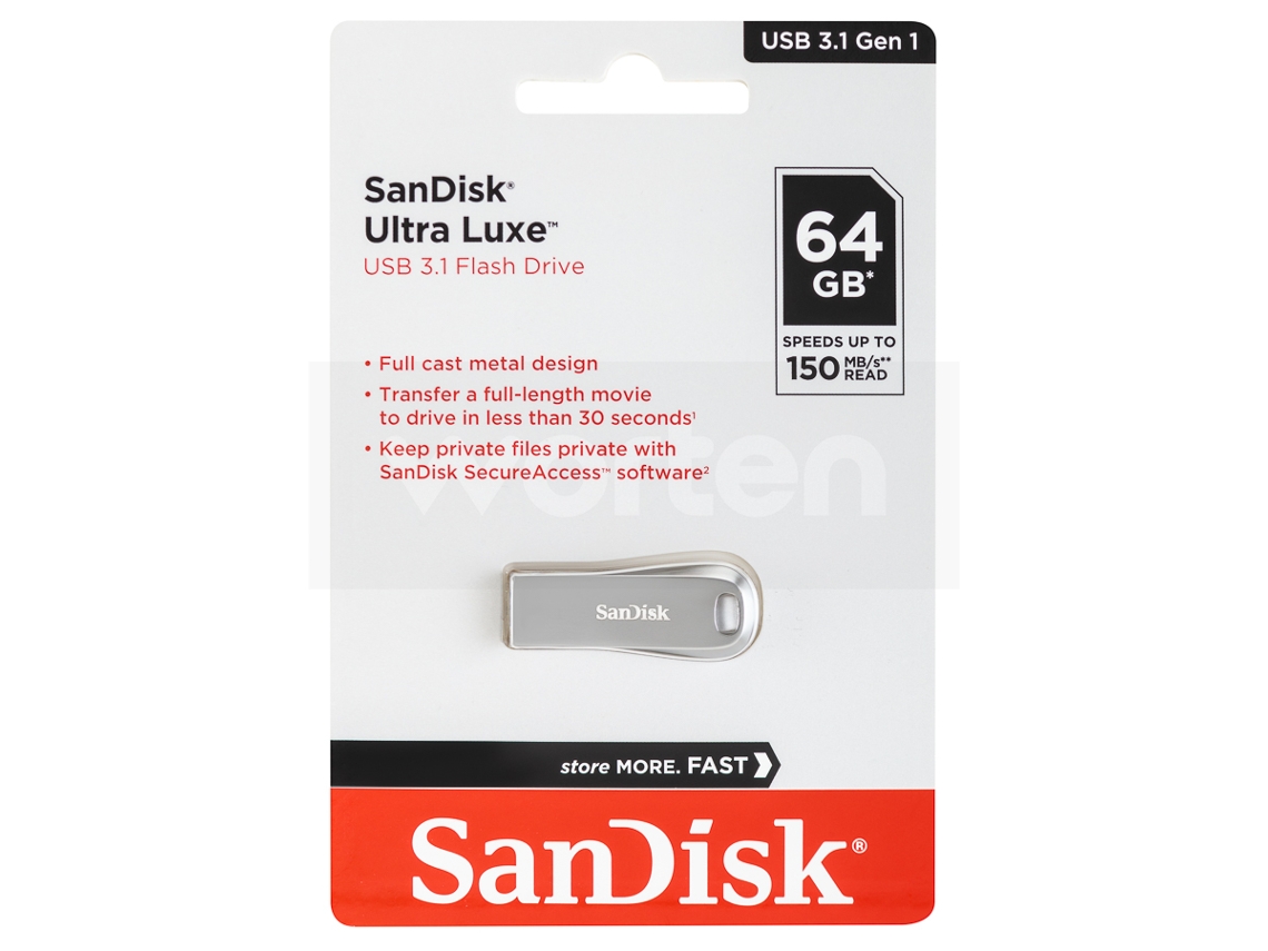 Pen USB SANDISK Ultra Luxe (64 GB - USB 3.1) | Worten.es