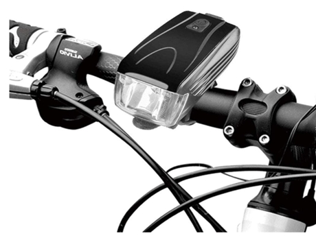 Juego de luces de bicicleta Super brillante Juego de luces de bicicleta Luz delantera de bicicleta Luces de carga USB - ENZONS negros