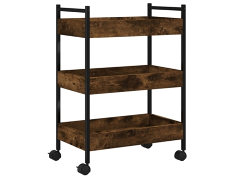 Carrito de cocina madera ingeniería roble ahumado VIDAXL (50x30x70 cm)