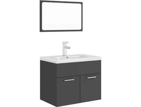 Conjunto de muebles de baño VIDAXL Gris Madera contrachapada (60x38.5x46 cm)