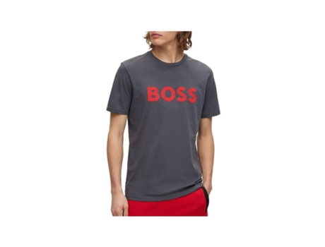 Camiseta de Hombre BOSS Algodón Gris (S)