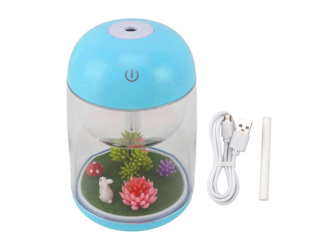 Humidificador Ultrasónico Micro Silencioso Para Exteriores Con Difusor De Aceites Esenciales Para Dormitorio, Oficina Y Coche - Azul