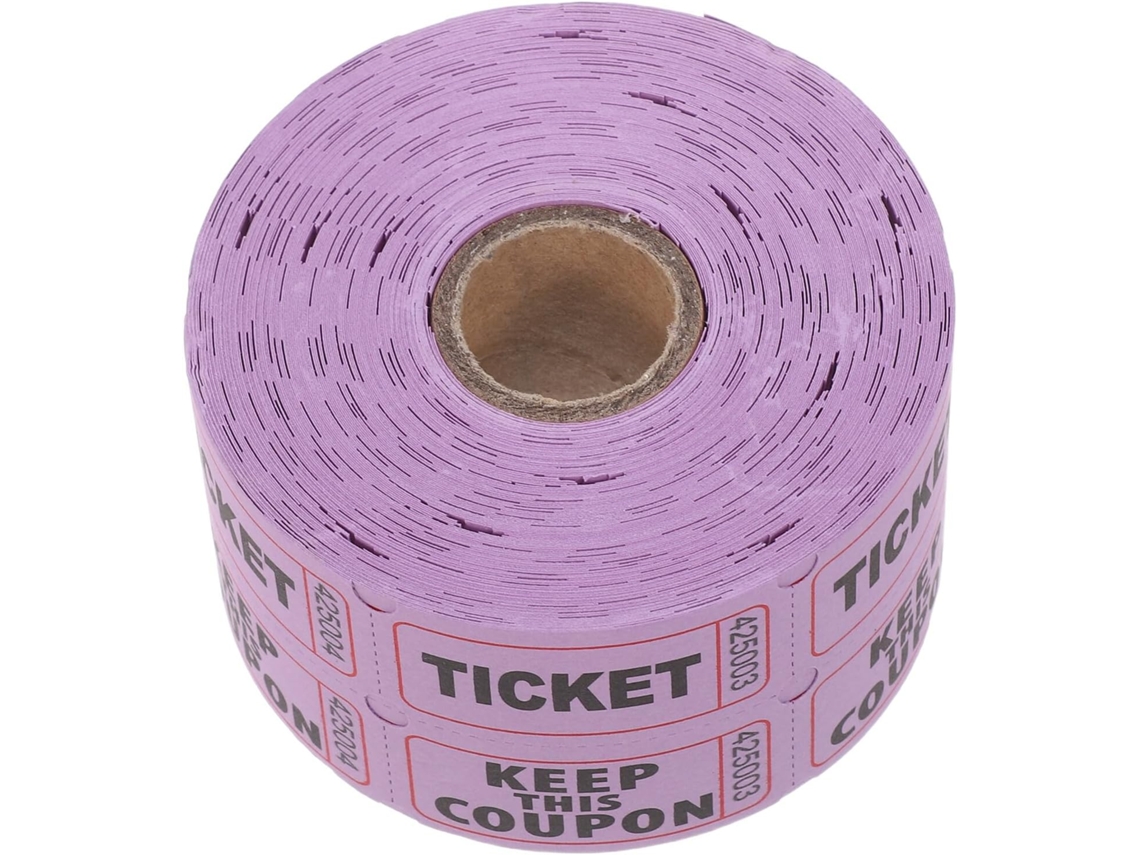 Lote De 1000 Boletos De Rifa En Rollo Doble Para Eventos Y Fiestas De Carnaval.