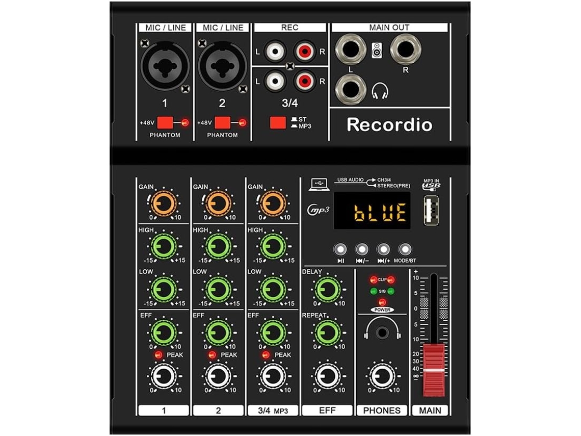 Consola De Dj Digital Portátil Profesional A4 Edge Con Mezcla Usb