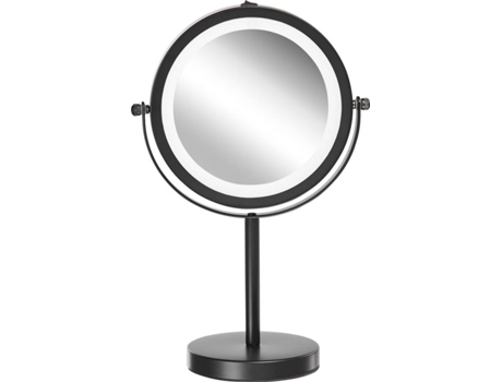 Espejo de maquillaje BELIANI Tuchan de Hierro, Vidrio Negro 17x12x33