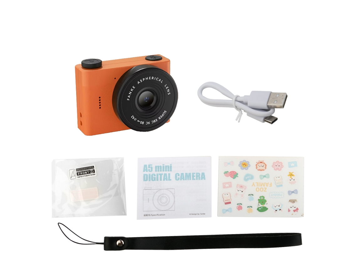 (naranja - Solo Cámara Web) Mini Cámara Digital De 720p Con Pantalla, Videocámara Para Niños, Grabadora De Dv