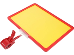 Panel De Perchero De Abs Rojo Con Clip, Visualización De Precio Rápida Y Visible.