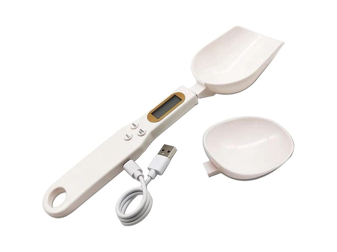 Cuchara Medidora Digital Electrónica, 500 G/0,1 G, Lcd, Función De Tara, Material Abs, Portátil.