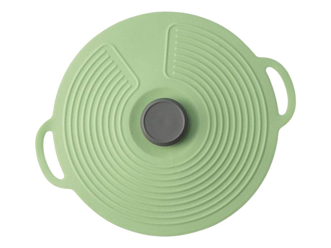 Tapa de silicona para alimentos Slowmoose con asa verde 31,5 cm
