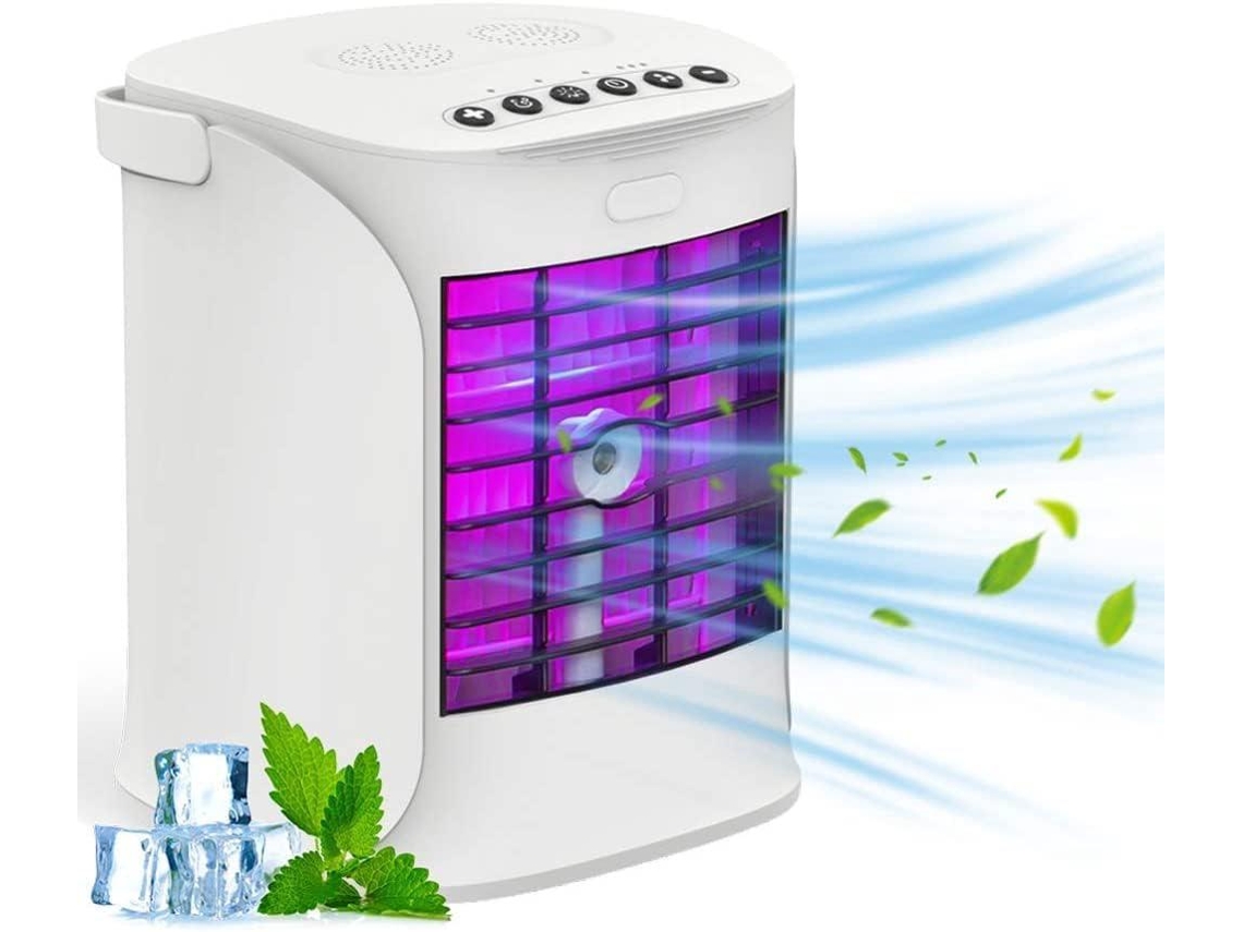 Enfriador de aire personal portátil con 3 velocidades y tecnología de enfriamiento por evaporación