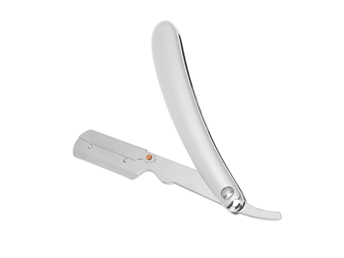 2026-kit De Afeitado Com Navalha Reta Ergonômica Durável E Estável Para Barbeiros Navalhas Vintage Prata