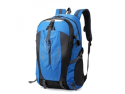 Mochila grande impermeable para viajes al aire libre, azul (sin marca)