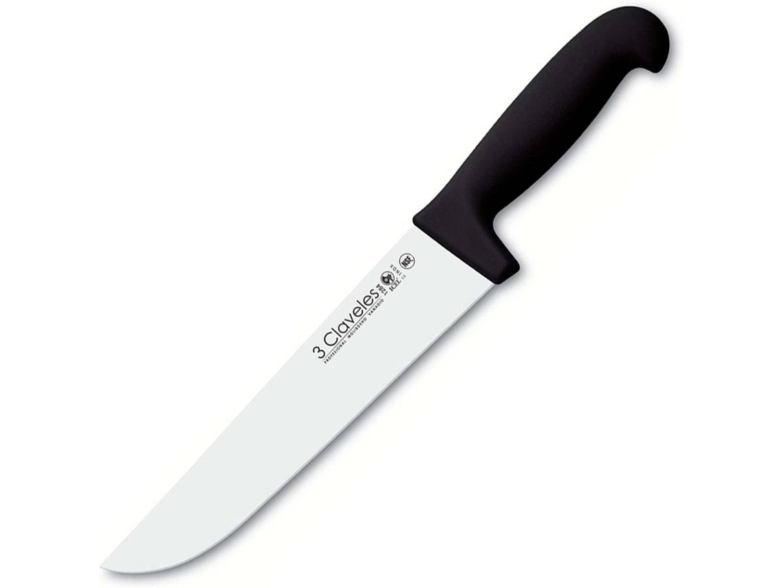 Cuchillo de Cocina 3 CLAVELES (Negro - Acero inoxidable - 20 cm - 8")