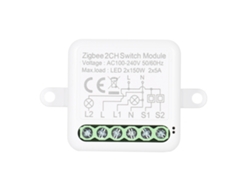 Módulo De Relé Interruptor Inteligente Mini Zigbee 2ch, Control 2 Vías, Compatible Con Alexa, Hogar Inteligente