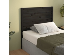 Cabecero De Cama Madera Maciza De Pino Negro 96x4x100 Cm