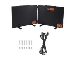 Calentador plegable para gallinero de 150 W, gran tamaño, temperatura ajustable, días y horas, 2 placas calefactoras para pollitos, gatitos, cachorros y mascotas.