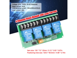 Omni-módulo De Relé De 4 Canales 30a Con Aislamiento Optoacoplador Compatible Con Disparo Alto/bajo 5v 12v 24v Opcional