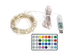 Guirnalda De Luces De Cobre De 12 M, 100 Led Rgbw, Usb, Ip45, Control Remoto, Decoración.