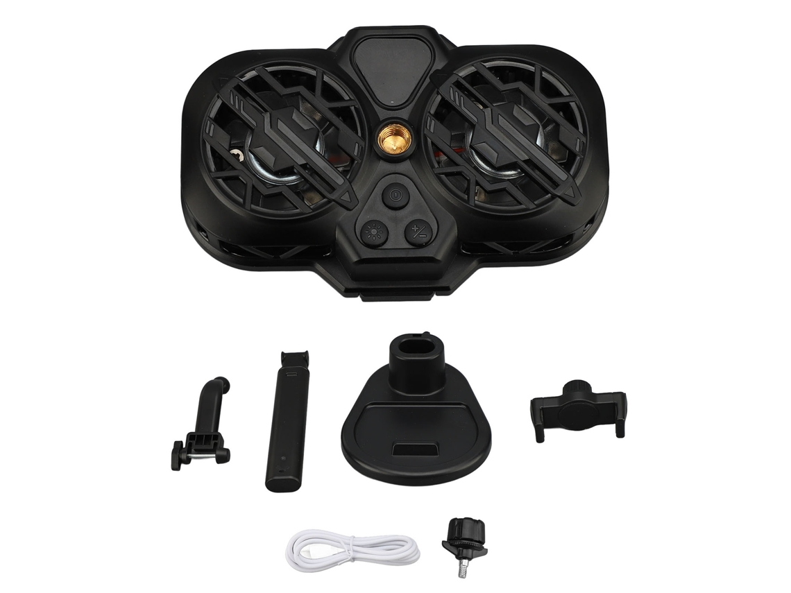 Enfriador De Teléfono Con 3 Velocidades, Pantalla Digital Led Rgb, Turbina De Doble Semiconductor Con Soporte.