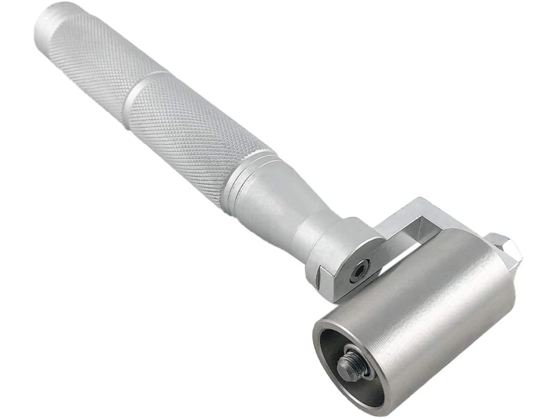 Rodillo Para Costuras De Bricolaje, Herramienta De Acero Inoxidable Para Empapelar Con Mango Ergonómico Para Decoración Del Hogar, Plateado, Longitud
