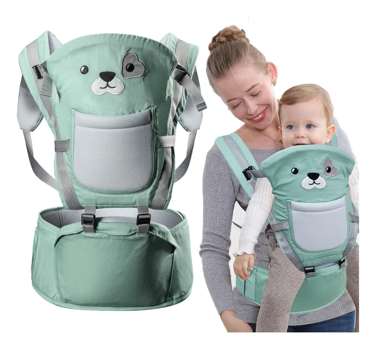 Portabebés ergonómico multifuncional para bebés de 3 a 36 meses GERTIZ (perro)