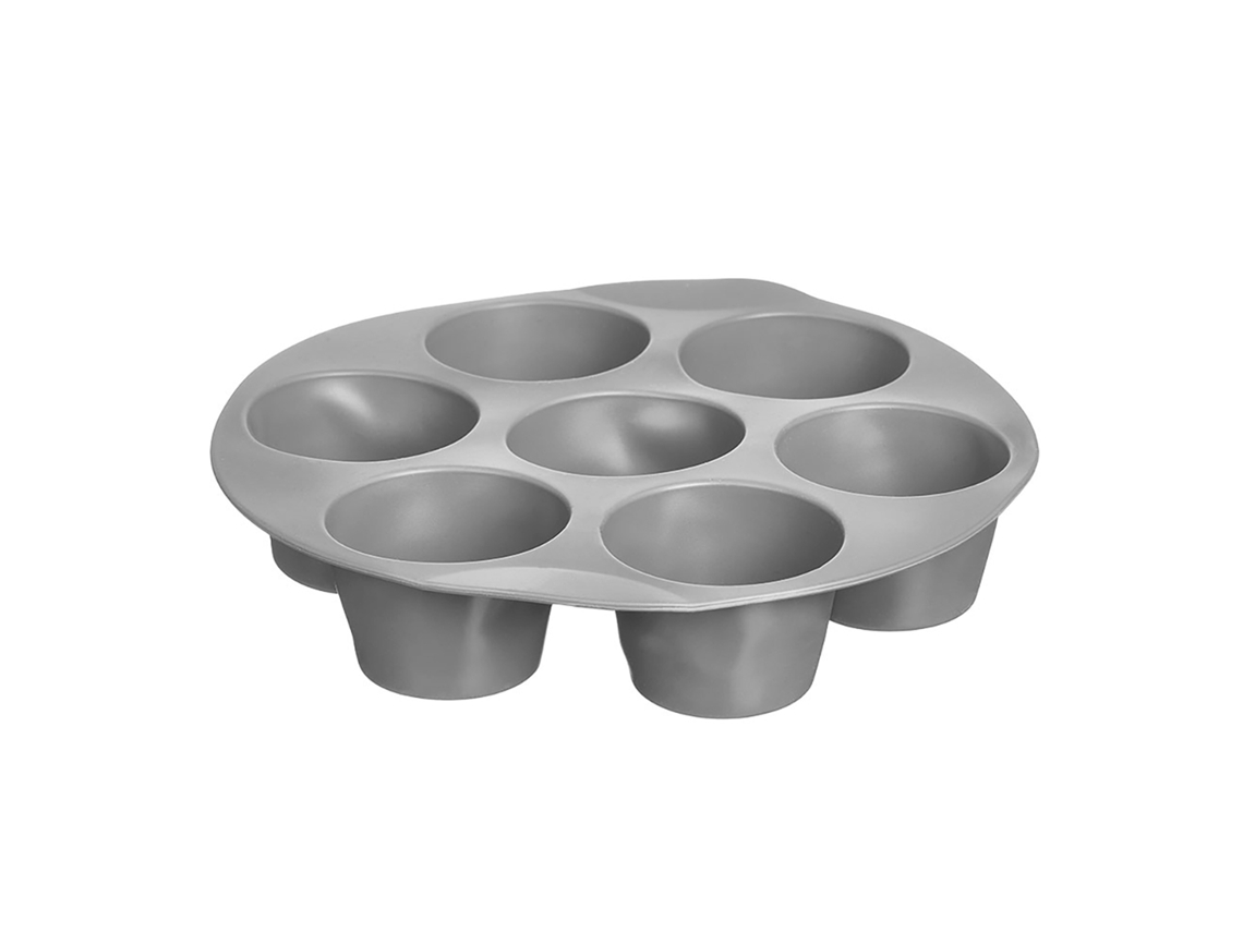 Molde de silicona para freidora de aire con 7 compartimentos, gris, DAM