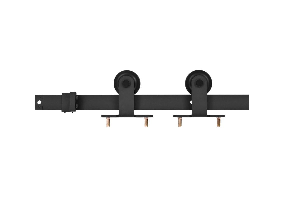 Herrajes para puertas correderas VIDAXL Negro Acero (183cm)