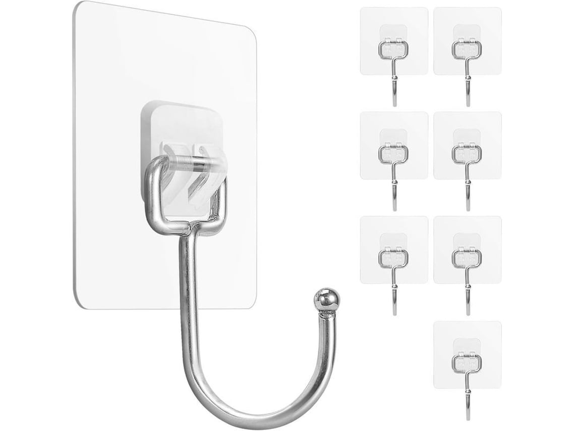 2026-ganchos Adhesivos Grandes 22ib, Inoxidables Impermeables, Para Cocina, Baño, Hogar Y Oficina, 8 Pack
