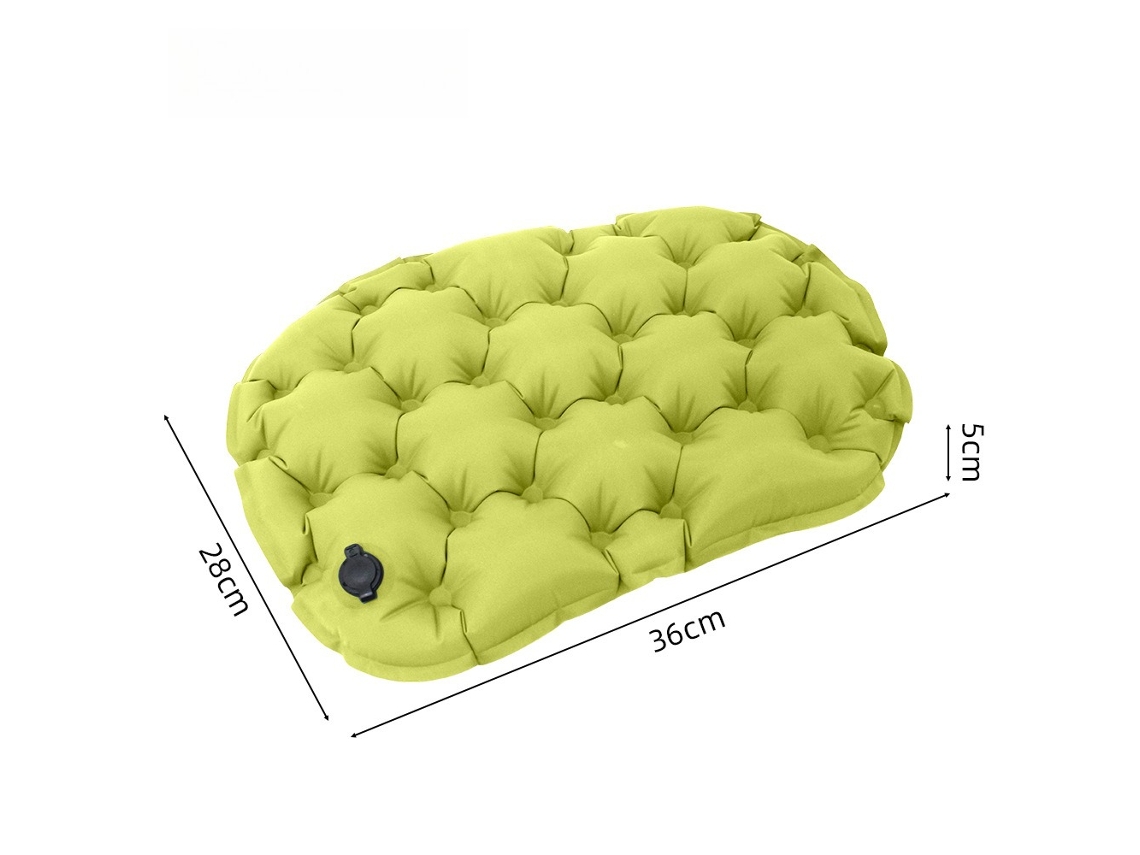 Cojín De Asiento Inflable Plegable, Impermeable/reforzado, Adecuado Para Acampar Al Aire Libre Y Para La Oficina (verde) Czhhmart