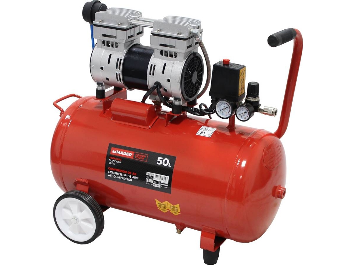 Compresor de aire silencioso 50L 1HP - MADER