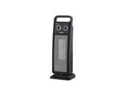 Termoventilador Cerámico Vertical Brasil Negro 2000w 2 Potencias Oscilante Antivuelco (50.7x18,3x19cm)